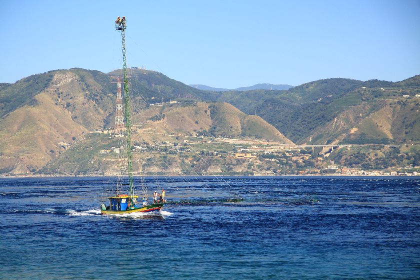 Fishing boat in the Messina passage