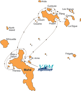 Map Itinerary Seychelles